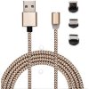 Cablu de incarcare magnetic 3 in1 roz