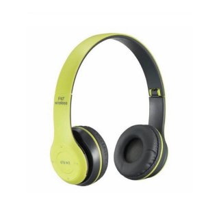 Casti bluetooth P47, 5.0EDR, cu MP3,Radio, Verde cu negru