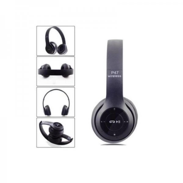 Casti bluetooth negre P47 5.0EDR accesorii